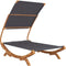 vidaXL - Loungebed - met - luifel - 165x203x138 - cm - gebogen - hout - antracietkleur