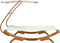 vidaXL - Loungebed - met - luifel - 165x203x138 - cm - massief - gebogen - hout - crème