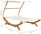 vidaXL - Loungebed - met - luifel - 165x203x138 - cm - massief - gebogen - hout - crème