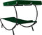 vidaXL - Loungebed - met - luifel - en - kussen - groen