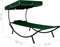 vidaXL - Loungebed - met - luifel - en - kussen - groen