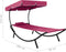 vidaXL - Loungebed - met - luifel - en - kussen - roze
