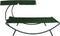 vidaXL - Loungebed - met - luifel - en - kussens - groen