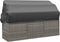vidaXL - Loungebed - met - luifel - en - kussens - poly - rattan - grijs