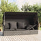 vidaXL - Loungebed - met - luifel - en - kussens - poly - rattan - grijs