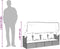 vidaXL - Loungebed - met - luifel - en - kussens - poly - rattan - zwart