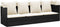 vidaXL - Loungebed - met - luifel - en - kussens - poly - rattan - zwart