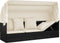 vidaXL - Loungebed - met - luifel - en - kussens - poly - rattan - zwart