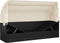 vidaXL - Loungebed - met - luifel - en - kussens - poly - rattan - zwart