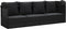 vidaXL - Loungebed - met - luifel - en - kussens - poly - rattan - zwart