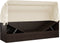 vidaXL - Loungebed - met - luifel - en - kussens - poly - rattan - bruin