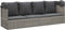 vidaXL - Loungebed - met - luifel - en - kussens - poly - rattan - grijs