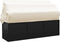 vidaXL - Loungebed - met - luifel - en - kussens - poly - rattan - zwart