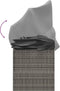 vidaXL - Loungebed - met - luifel - en - kussens - poly - rattan - grijs
