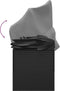 vidaXL - Loungebed - met - luifel - en - kussens - poly - rattan - zwart