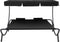 vidaXL - Loungebed - met - luifel - en - kussens - zwart