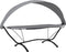 vidaXL - Loungebed - met - luifel - staal - en - oxford - stof - grijs