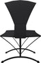 vidaXL - Loungebed - met - luifel - staal - en - oxford - stof - zwart