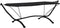 vidaXL - Loungebed - met - luifel - staal - en - oxford - stof - zwart