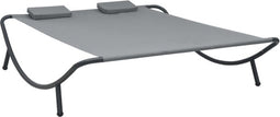 vidaXL - Loungebed - stof - antraciet