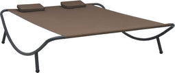 vidaXL - Loungebed - stof - bruin