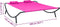 vidaXL - Loungebed - stof - roze