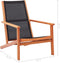 vidaXL - Loungestoel - massief - eucalyptushout - en - textileen - zwart