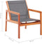 vidaXL - Loungestoel - massief - eucalyptushout - en - textileen - grijs