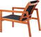 vidaXL - Loungestoel - massief - eucalyptushout - en - textileen - zwart
