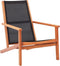 vidaXL - Loungestoel - massief - eucalyptushout - en - textileen - zwart
