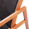vidaXL - Loungestoel - massief - eucalyptushout - en - textileen - zwart