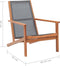 vidaXL - Loungestoel - massief - eucalyptushout - en - textileen - grijs