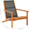 vidaXL - Loungestoel - massief - eucalyptushout - en - textileen - zwart