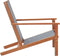 vidaXL - Loungestoel - massief - eucalyptushout - en - textileen - grijs