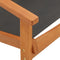 vidaXL - Loungestoel - massief - eucalyptushout - en - textileen - zwart