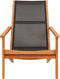 vidaXL - Loungestoel - massief - eucalyptushout - en - textileen - zwart