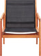 vidaXL - Loungestoel - massief - eucalyptushout - en - textileen - zwart