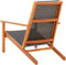 vidaXL - Loungestoel - massief - eucalyptushout - en - textileen - zwart