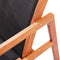 vidaXL - Loungestoel - massief - eucalyptushout - en - textileen - zwart