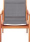 vidaXL - Loungestoel - massief - eucalyptushout - en - textileen - grijs
