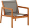 vidaXL - Loungestoel - massief - eucalyptushout - en - textileen - grijs