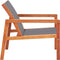 vidaXL - Loungestoel - massief - eucalyptushout - en - textileen - grijs