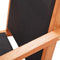 vidaXL - Loungestoel - massief - eucalyptushout - en - textileen - zwart