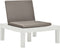 vidaXL - Loungestoel - met - kussen - kunststof - wit