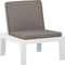 vidaXL - Loungestoel - met - kussen - kunststof - wit