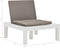 vidaXL - Loungestoel - met - kussen - kunststof - wit