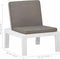 vidaXL - Loungestoel - met - kussen - kunststof - wit