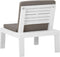 vidaXL - Loungestoel - met - kussen - kunststof - wit