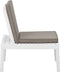 vidaXL - Loungestoel - met - kussen - kunststof - wit