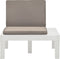 vidaXL - Loungestoel - met - kussen - kunststof - wit